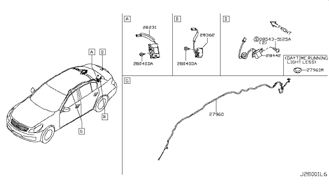 2010 Infiniti G37 Audio & Visual Diagram 2