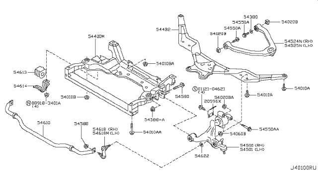 2008 Infiniti G35 Sedan Front Suspension Diagram 4