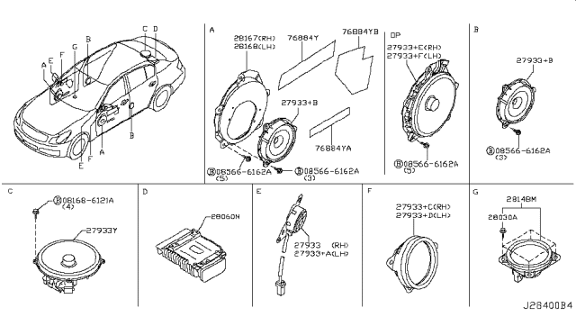 2008 Infiniti G35 Speaker Diagram 2