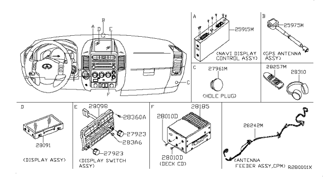 2005 Infiniti QX56 Audio & Visual Diagram 3