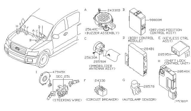 2004 Infiniti QX56 Electrical Unit Diagram 3