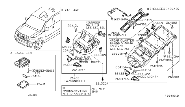 2005 Infiniti QX56 Room Lamp Diagram 4