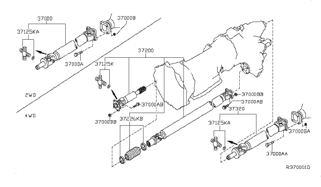 2006 Infiniti QX56 Propeller Shaft Diagram 1