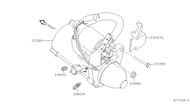 2004 Infiniti QX56 Bolt Diagram for 23390-7S000