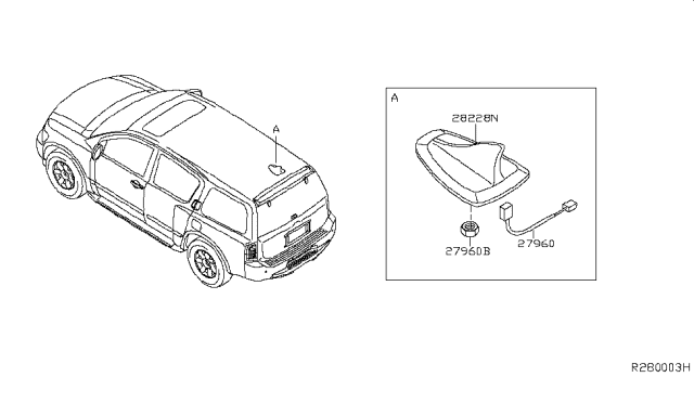 2005 Infiniti QX56 Audio & Visual Diagram 1