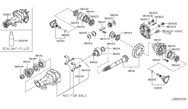 2005 Infiniti QX56 Washer-Thrust,Side Gear Diagram for 38424-7S001