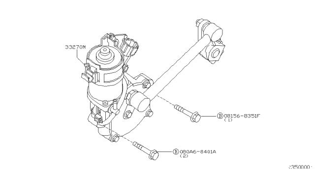 2006 Infiniti QX56 Transfer Control Parts Diagram 2