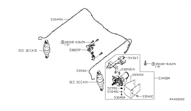 2007 Infiniti QX56 Suspension Control Diagram