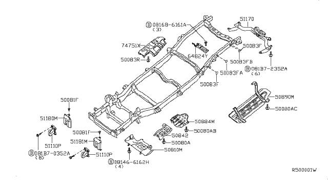 2007 Infiniti QX56 Frame Diagram 2