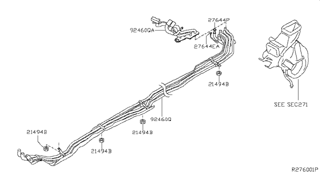 2009 Infiniti QX56 Condenser,Liquid Tank & Piping Diagram 2