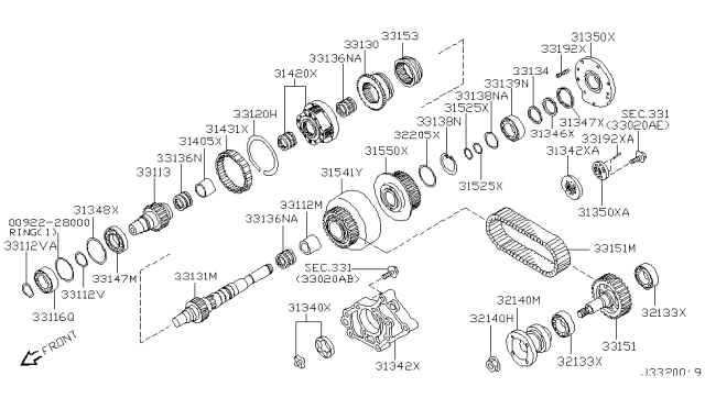 2004 Infiniti QX56 Transfer Gear Diagram