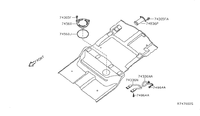 2007 Infiniti QX56 Floor Fitting Diagram 1