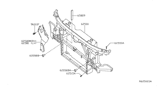 2010 Infiniti QX56 Nut Diagram for 93879-9FD0B