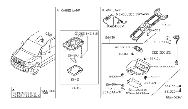 2008 Infiniti QX56 Room Lamp Diagram 3