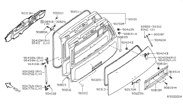 2005 Infiniti QX56 Plug-Blind, Engine Mounting Diagram for 01658-01641