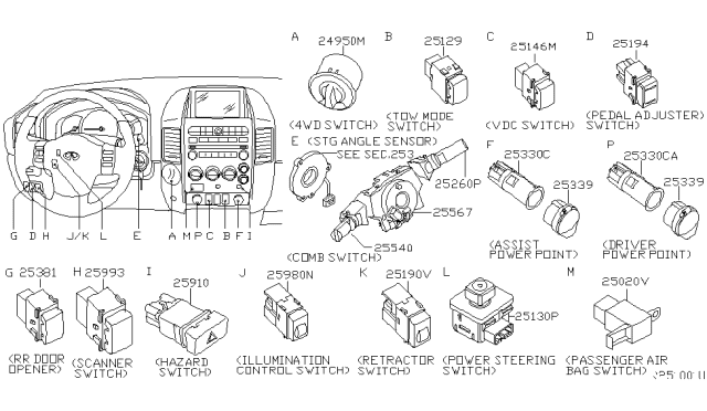 2004 Infiniti QX56 Switch Diagram 2