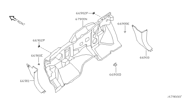 2006 Infiniti QX56 Dash Trimming & Fitting Diagram 2