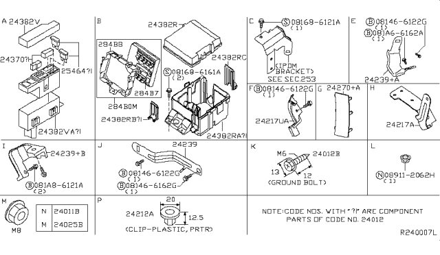 2005 Infiniti QX56 Controller Assy-Ipdm Diagram for 284B6-7S000