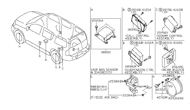 2009 Infiniti QX56 Electrical Unit Diagram 2