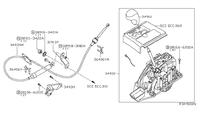 2006 Infiniti QX56 Auto Transmission Control Device Diagram 2