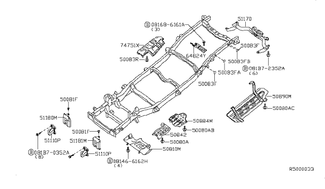 2008 Infiniti QX56 Frame Diagram 4