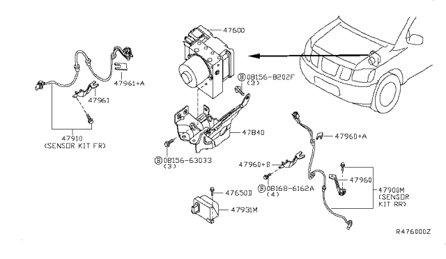 2004 Infiniti QX56 Anti Skid Control Diagram 1