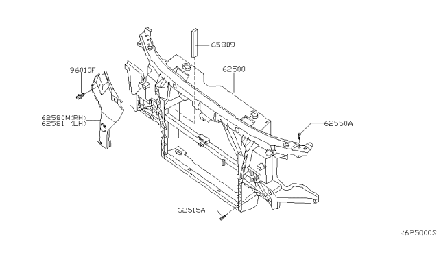 2005 Infiniti QX56 Bolt Diagram for 01121-0058U