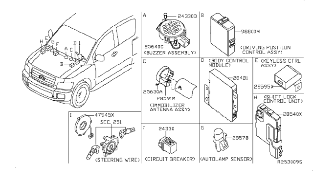 2009 Infiniti QX56 Electrical Unit Diagram 8