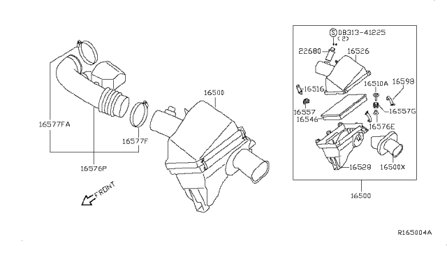 2009 Infiniti QX56 Air Cleaner Diagram 1