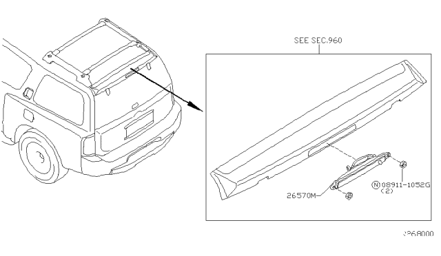 2006 Infiniti QX56 High Mounting Stop Lamp Diagram