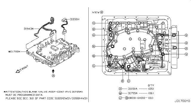 2008 Infiniti QX56 Control Valve (ATM) Diagram 2