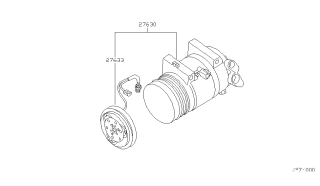 2010 Infiniti QX56 Clutch Assy-Compressor Diagram for 92660-9FE0A