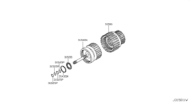 2008 Infiniti QX56 Clutch & Band Servo Diagram 1