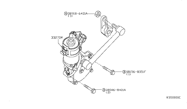 2007 Infiniti QX56 Bolt Diagram for 080A6-8401A