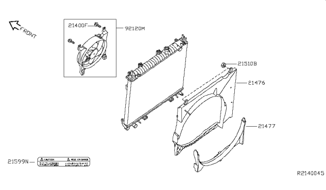 2005 Infiniti QX56 Radiator,Shroud & Inverter Cooling Diagram 3