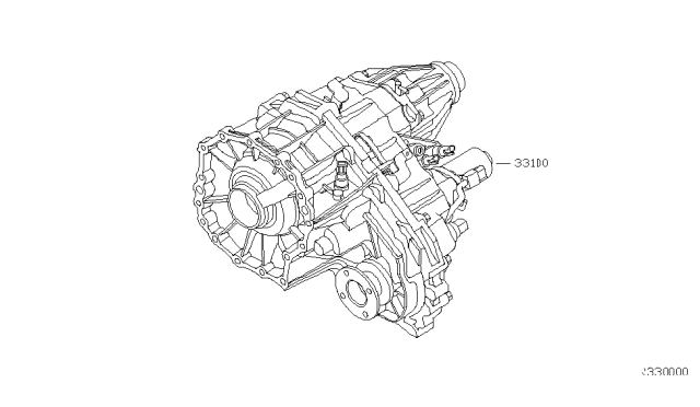 2008 Infiniti QX56 Transfer Assembly Diagram for 33100-7S11A