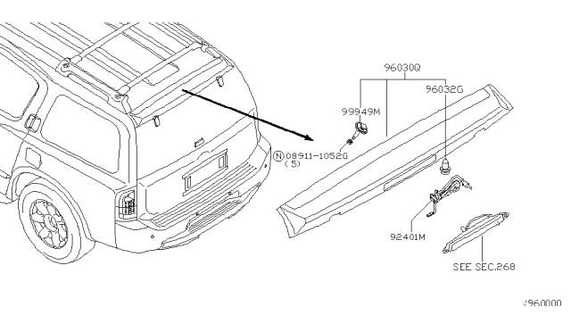 2005 Infiniti QX56 Air Spoiler Diagram 2