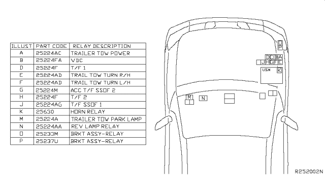 2006 Infiniti QX56 Relay Diagram 1