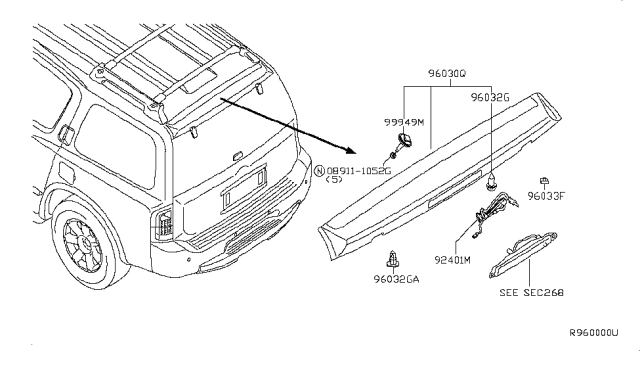 2010 Infiniti QX56 Air Spoiler Diagram