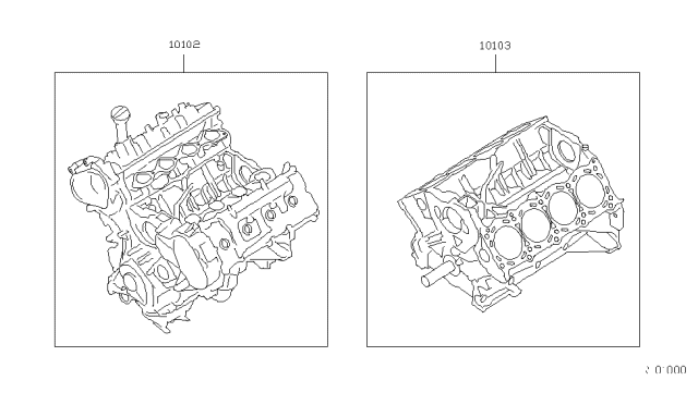 2007 Infiniti QX56 Bare & Short Engine Diagram