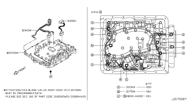 2007 Infiniti QX56 Control Valve (ATM) Diagram 3