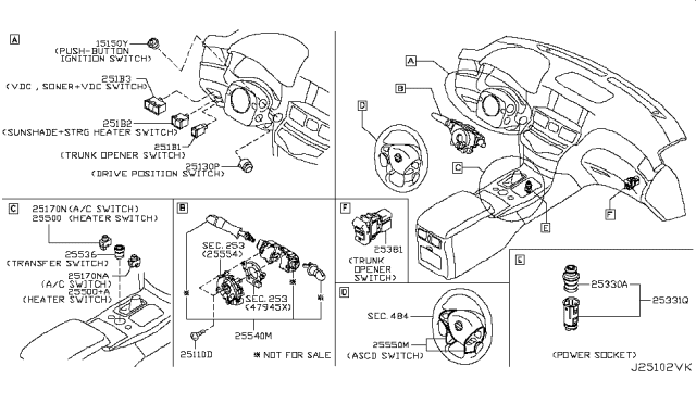 2017 Infiniti Q70 Hybrid Switch Diagram 4
