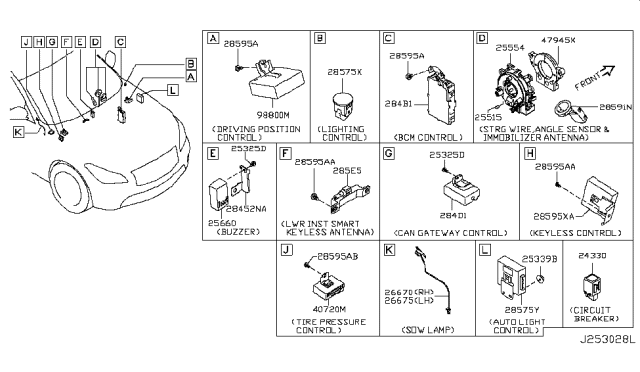 2012 Infiniti M35h Electrical Unit Diagram 3