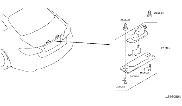 2013 Infiniti M35h License Plate Lamp Diagram