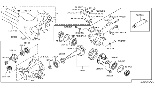 2012 Infiniti M35h Rear Final Drive Diagram