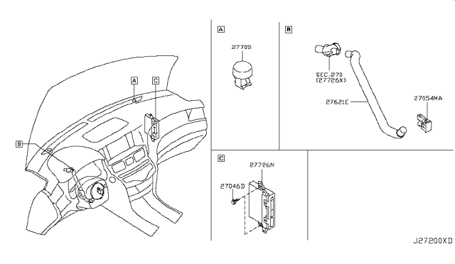 2017 Infiniti Q70 Hybrid Control Unit Diagram 1