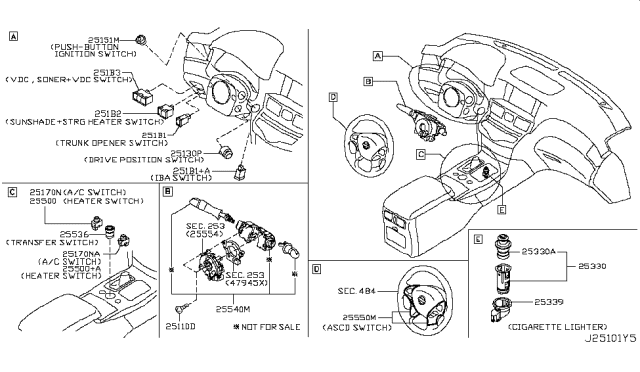 2012 Infiniti M35h Switch Diagram 2