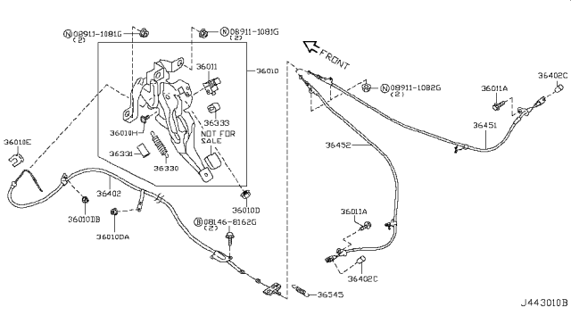 2013 Infiniti M35h Parking Brake Control Diagram 2