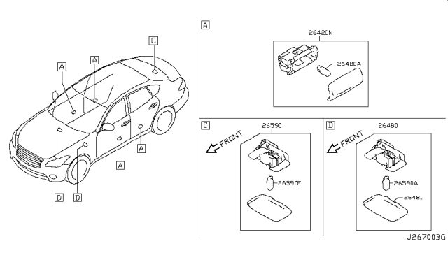 2013 Infiniti M35h Lamps (Others) Diagram