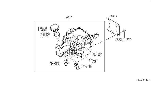 2015 Infiniti Q70 Brake Servo &             Servo Control Diagram 1